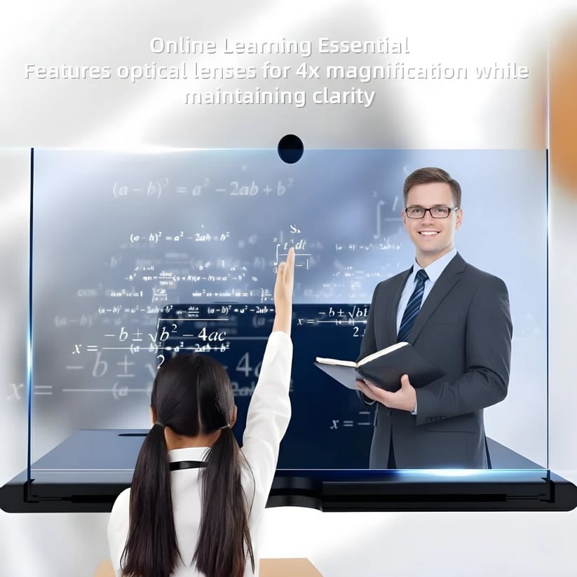 12"Mobile Phone Magnifier - Ultra-HD Screen Magnifier for Easy TV Viewing Orientation for Landscapes Use Eye Protection Full-Screen Mobile Phone Magnification